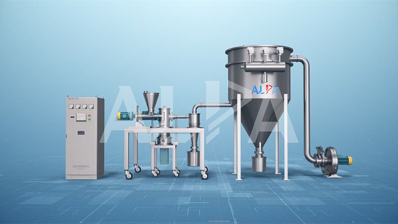 Working Principle of Single Classifying Wheel Fluidized Bed Jet Mill